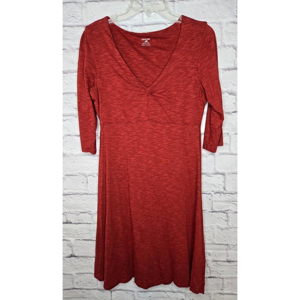 Toad&Co Women's Rosalinda Dress organic cotton stretch 3/4 sleeve medium. - Picture 2 of 7